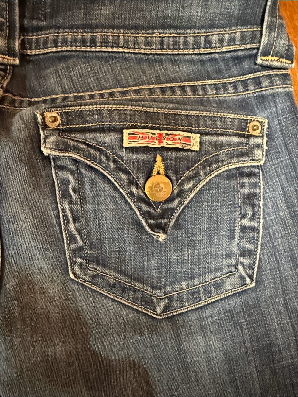 Hudson Y2K Low Rise Jeans Dark Indigo Flare Jeans 27x30 - Picture 2 of 6